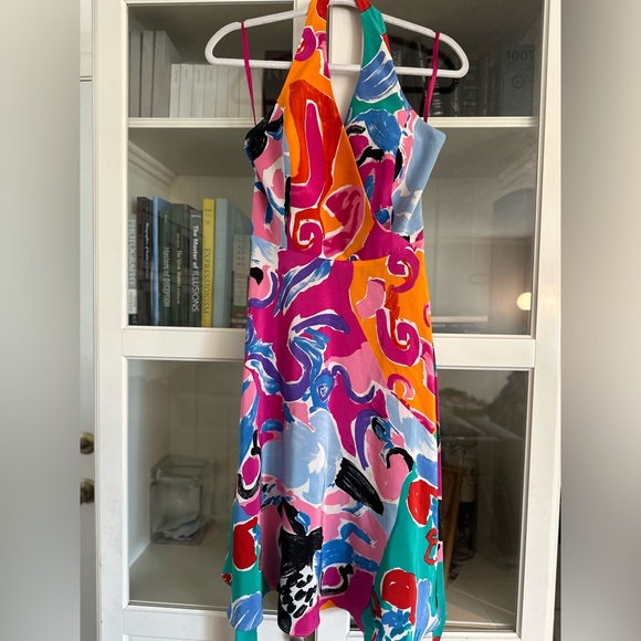 Lauren Ralph Lauren Dresses & Skirts - Ralph Lauren Vintage Matisse Inspired %100 Silk Halter Dress/ Painterly Dress 4